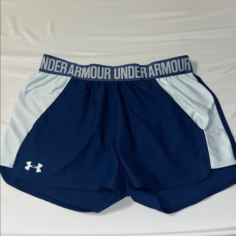 Under Armour Blue and White Athletic Shorts